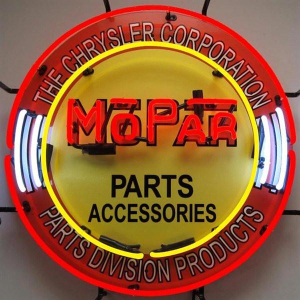 Mopar Parts Accessories Garage Neon Sign